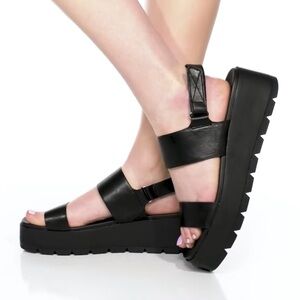 ALDO Black Leather Sandals